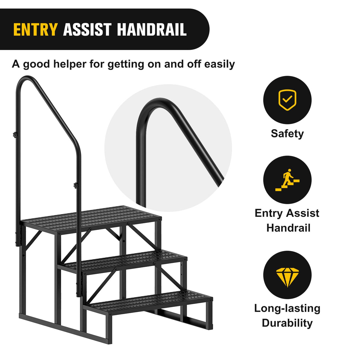 Nilight folded stairs stored compactly for easy transport