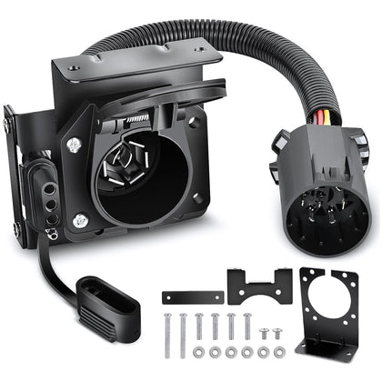 Nilight front view showing both 7-way and 4-way outputs with easy access benefit