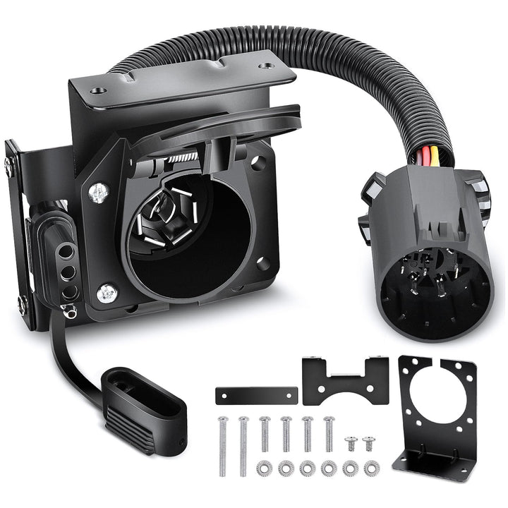 Nilight front view showing both 7-way and 4-way outputs with easy access benefit