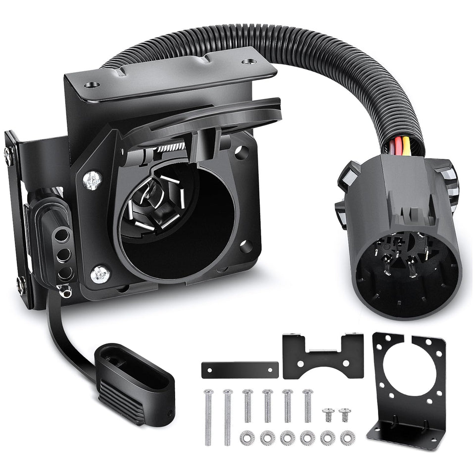 Nilight front view showing both 7-way and 4-way outputs with easy access benefit