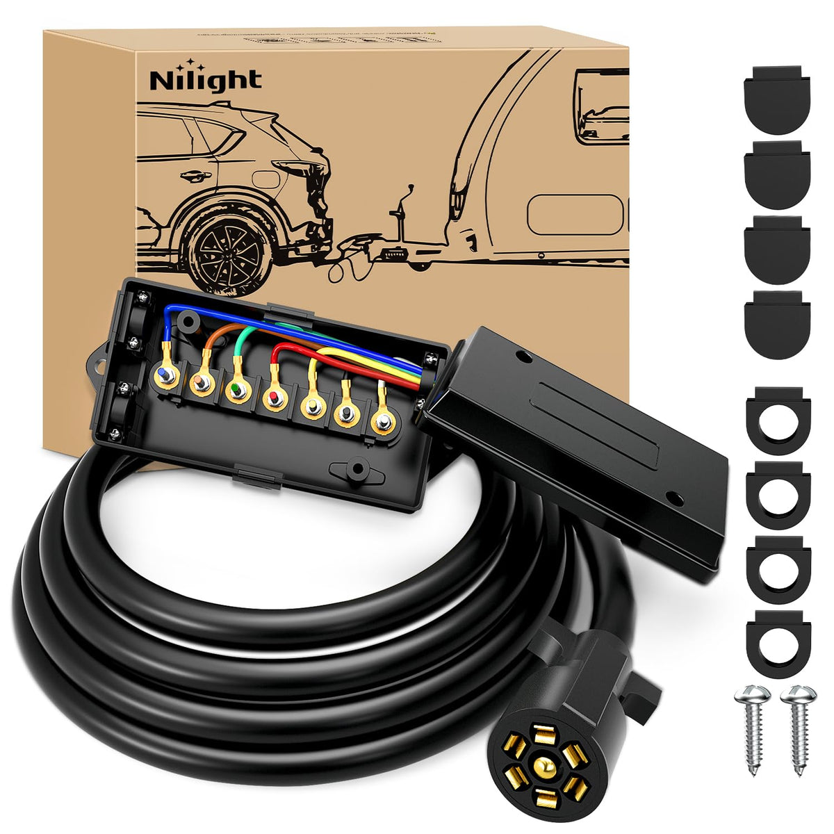 Nilight junction box front view showing compact sealed design for dependable protection