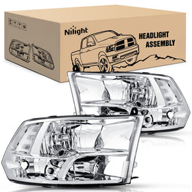 Nilight front assembly chrome housing showing clear lens and improved appearance