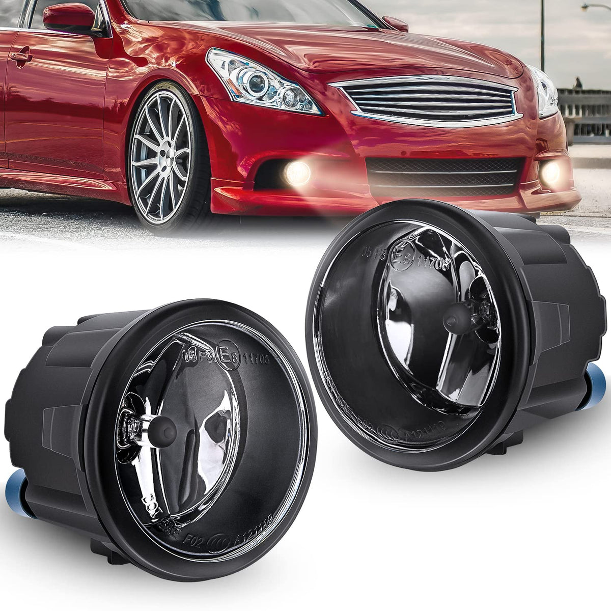 Nilight front assembly pair showing exact OEM fit and clean finish