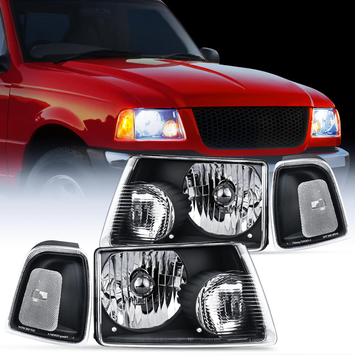 Nilight front assembly pair showing clean fit and improved appearance