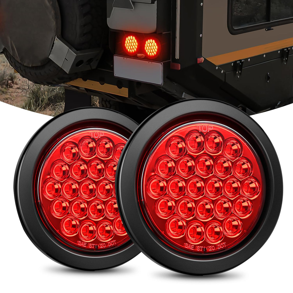 Nilight front face showing red lens and bright visibility benefit