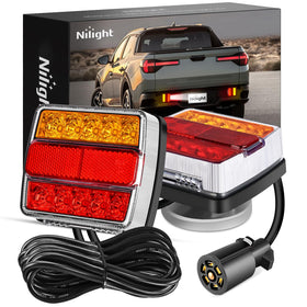 Nilight front view of both lamps showing full lighting and bright benefit