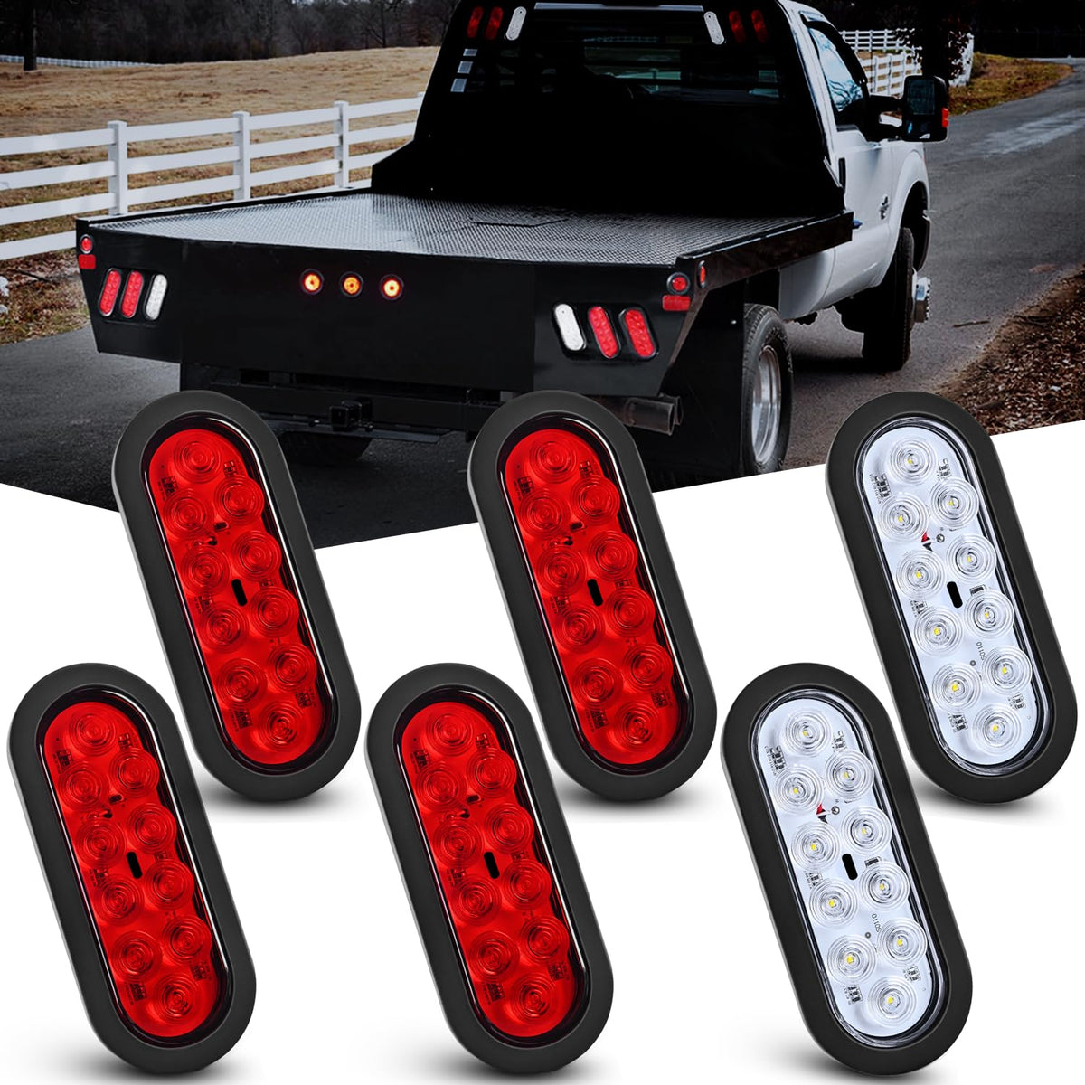 Nilight front oval tail light showing clear lens and bright signaling benefit