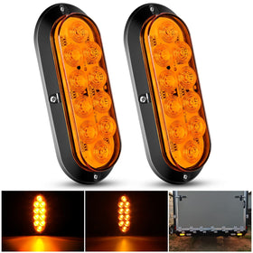 Nilight front oval tail light showing amber beam and durable housing benefit