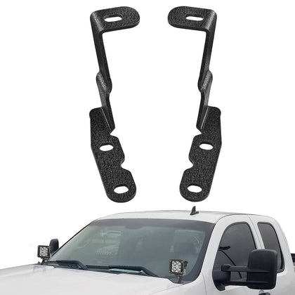 Nilight front view of two ditch light brackets showing fitment benefits