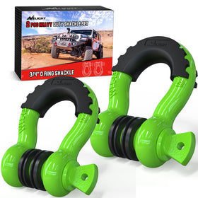 Nilight front view of two D-ring shackles showing durable construction and fit