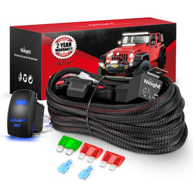 Nilight front packaging showing harness kit and included parts for straightforward installation
