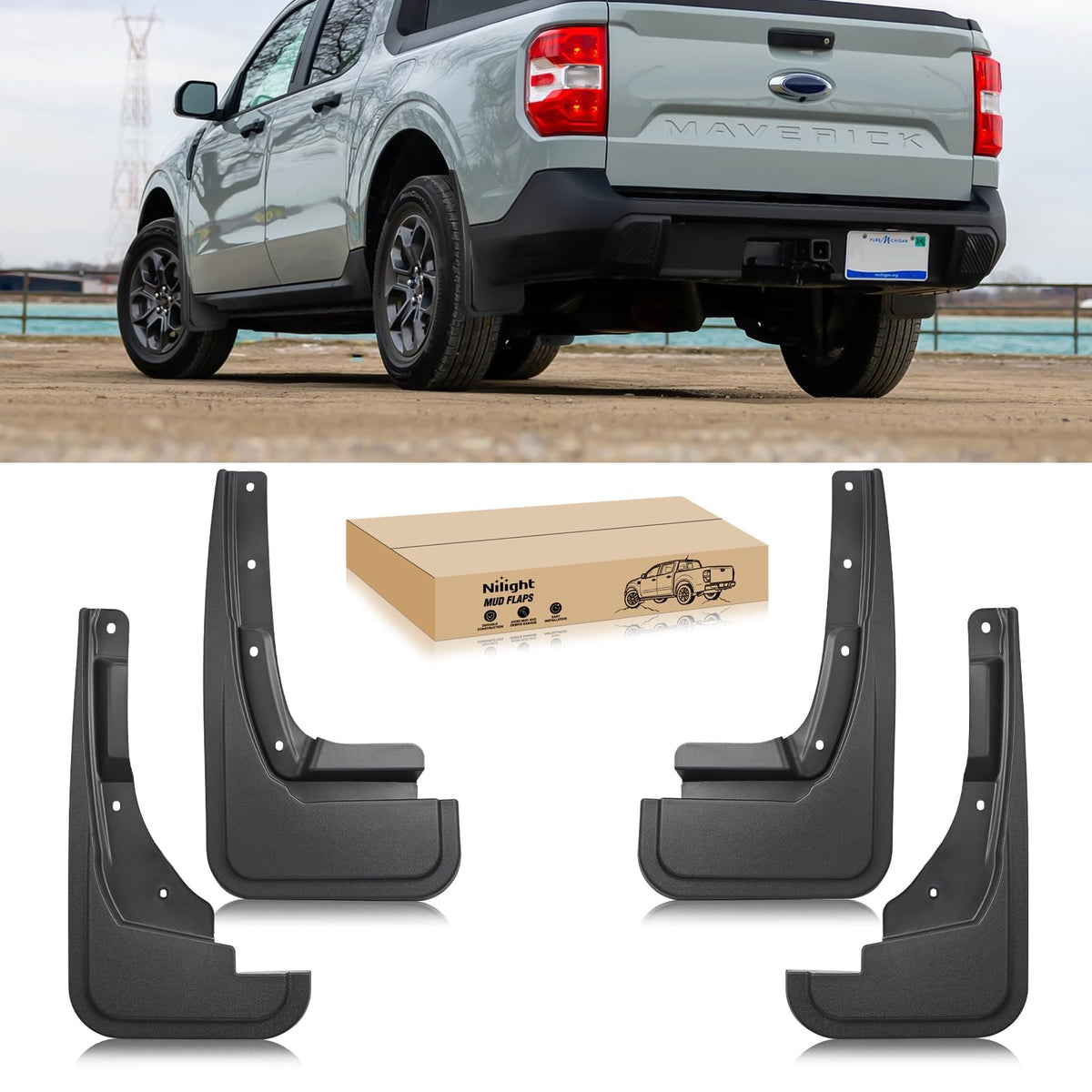 Nilight front packaging showing product and benefits on Ford Maverick
