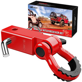 Nilight front view of shackle hitch receiver showing durable finish and fit