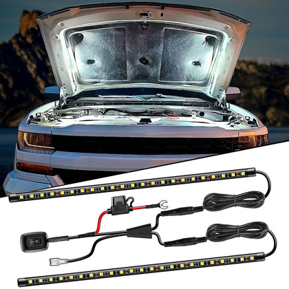 Nilight front packaging showing under hood light strips for clear product ID and protection