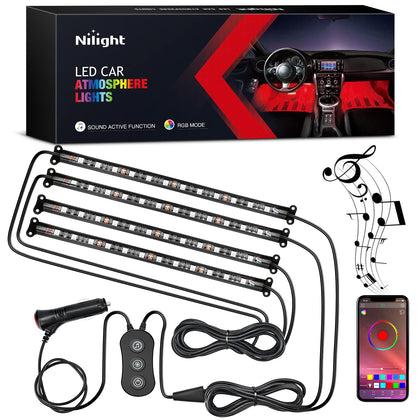 Nilight front packaging showing kit contents and app compatibility benefits