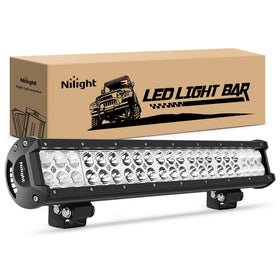 Nilight front view of 20-inch combo light bar showing beam layout and improved visibility