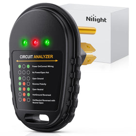 Nilight front view showing 30A TT-30P plug and LED indicators for fast diagnostics