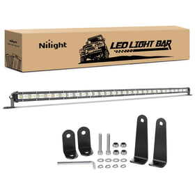Nilight front view light bar showing full beam for improved visibility