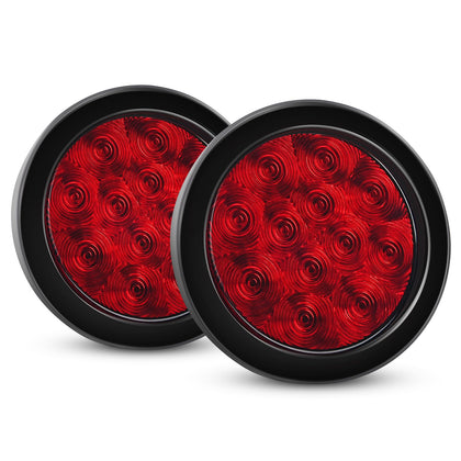 Nilight front view 4-inch red tail light shows clear signaling benefit