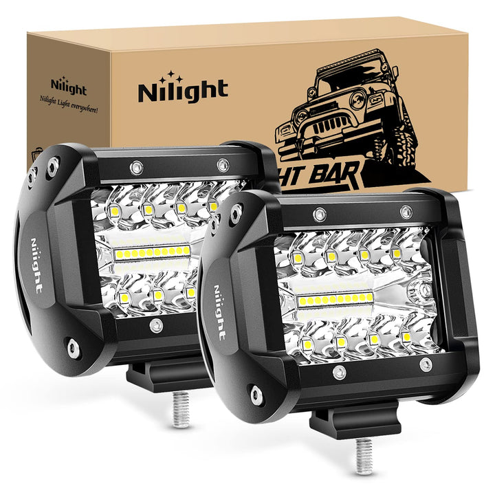 Nilight front view of 4-inch pod showing clear lens and bright output benefit