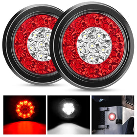 Nilight front view showing red and white LED rings and clear signaling benefits