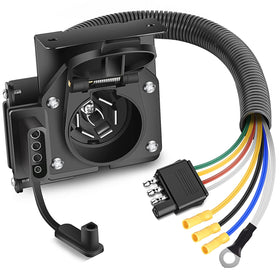 Nilight front view showing 7‑pin and 4‑pin sockets, offering versatile towing connections