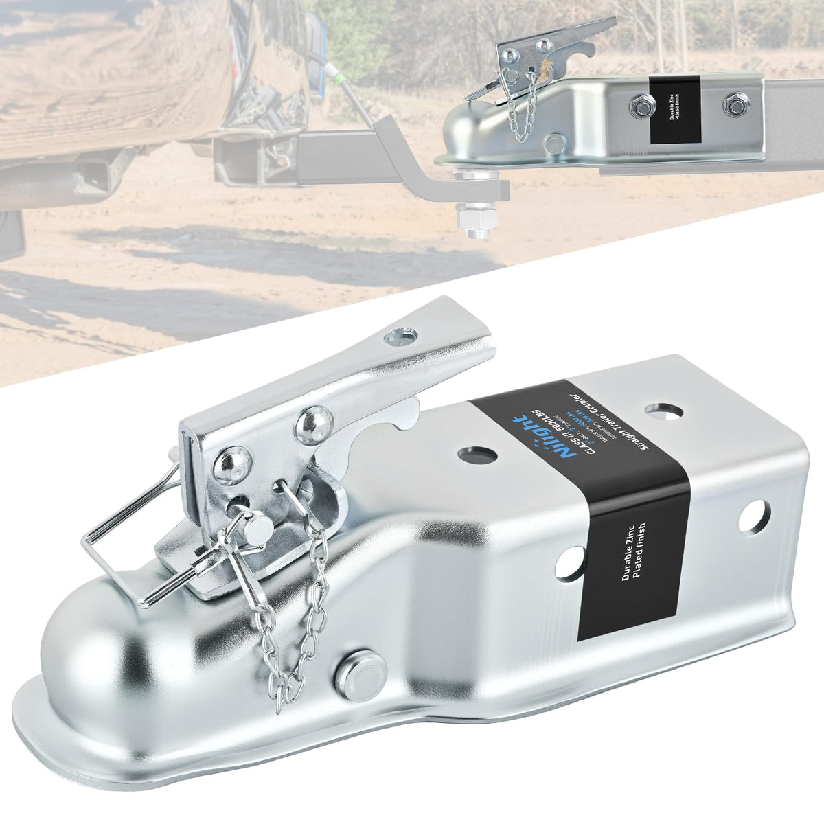 Nilight front view of coupler showing secure engagement and rugged build