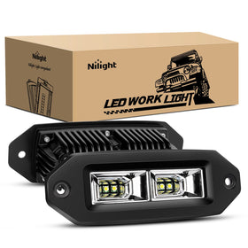 Nilight front view of flush-mount pod showing compact profile and wide flood benefit