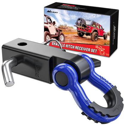 Nilight front view hitch receiver installed showing secure connection and durability