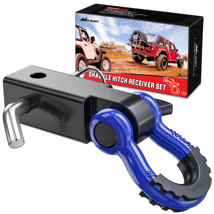 Nilight front view hitch receiver installed showing secure connection and durability