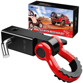 Nilight front view hitch receiver showing solid fit and universal 2" compatibility