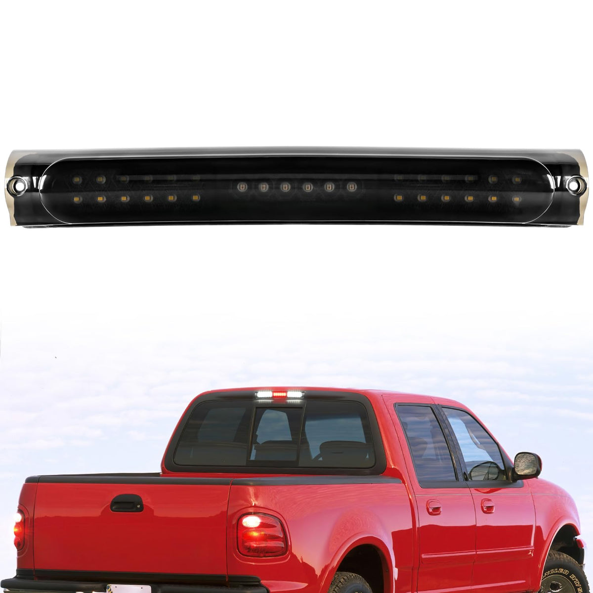 Nilight front view installed on truck showing bright LEDs and improved visibility