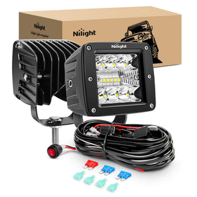 Nilight front view of cube light showing lens and bright output for improved visibility
