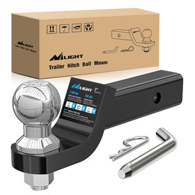 Nilight front view of loaded ball mount showing durable towing capability