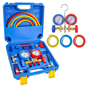 Nilight front manifold view showing gauges and color-coded controls for accurate checks