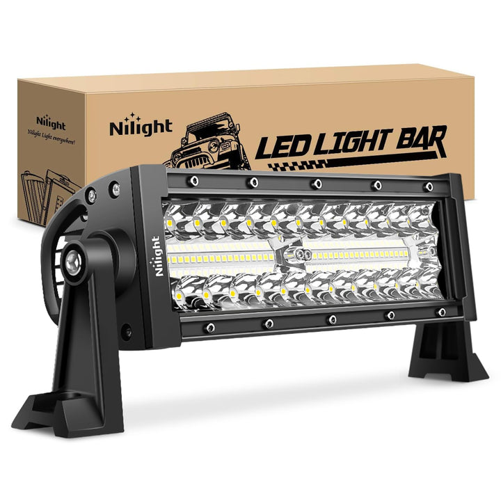 Nilight front view mounted on SUV showing powerful beam spread