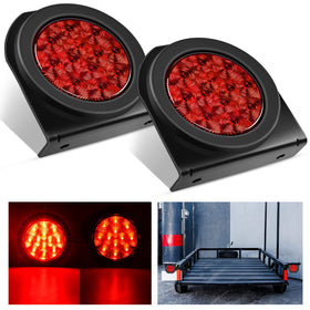 Nilight front view of two red round tail lights showing clear signaling benefit