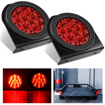 Nilight front view of two red round tail lights showing clear signaling benefit