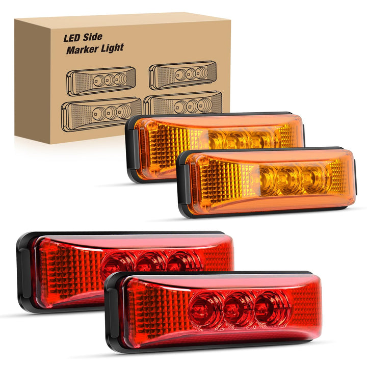 Nilight front view of four marker lights showing compact design and easy mounting