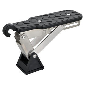 Nilight front view of step showing compact folded form and easy storage benefit