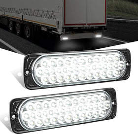 Nilight front view of paired tail lights showing lens and bright output benefit
