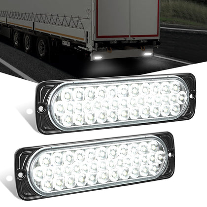 Nilight front view of paired tail lights showing lens and bright output benefit