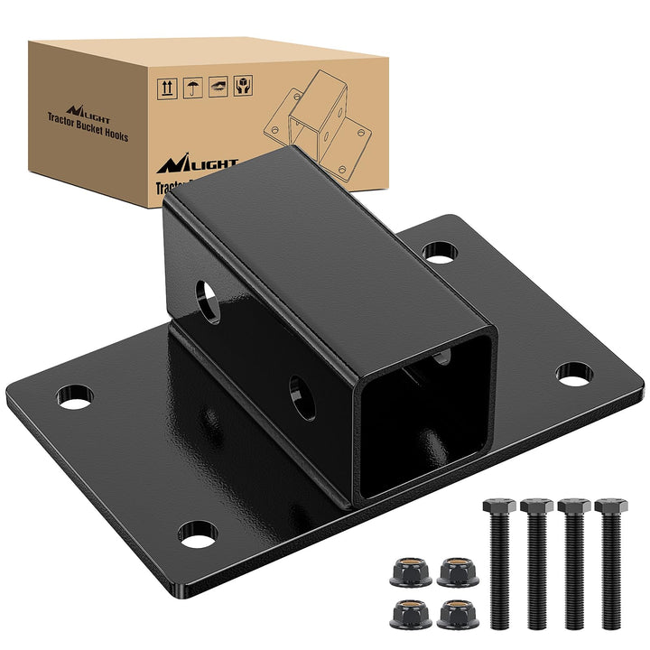 Nilight front view receiver mounted showing secure bolt-on fit and extra tow capability
