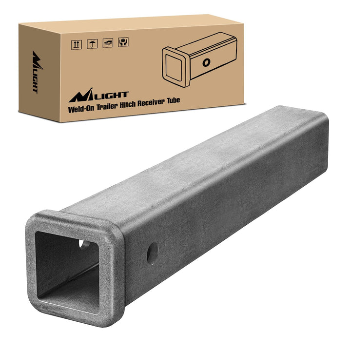 Nilight front view of receiver tube showing standard 2-inch opening and fit benefits