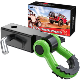 Nilight front view of 2" shackle hitch receiver showing robust construction and secure fit