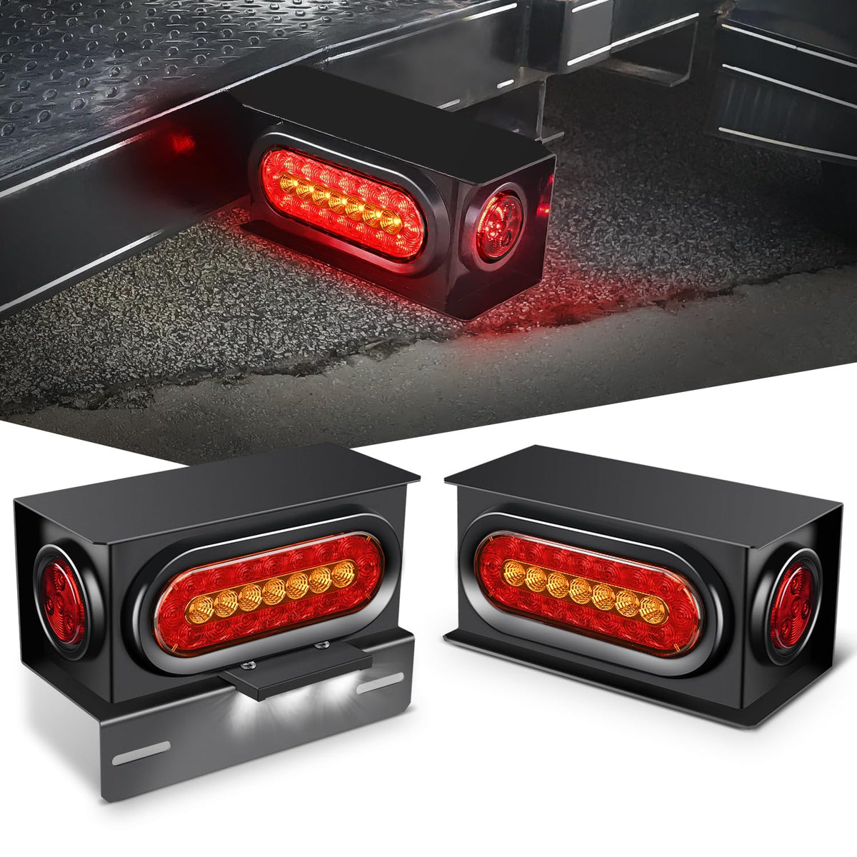 Nilight front view steel light box showing mounting holes and powder coat protection for durability