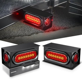 Nilight front view steel light box showing mounting holes and powder coat protection for durability