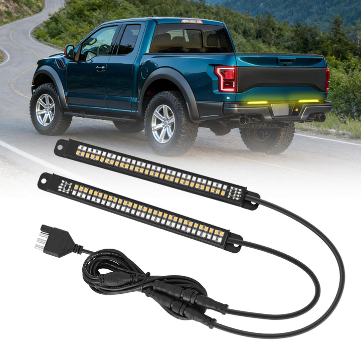 Nilight front view tailgate light strip shows bright LEDs and clear lens benefit visibility