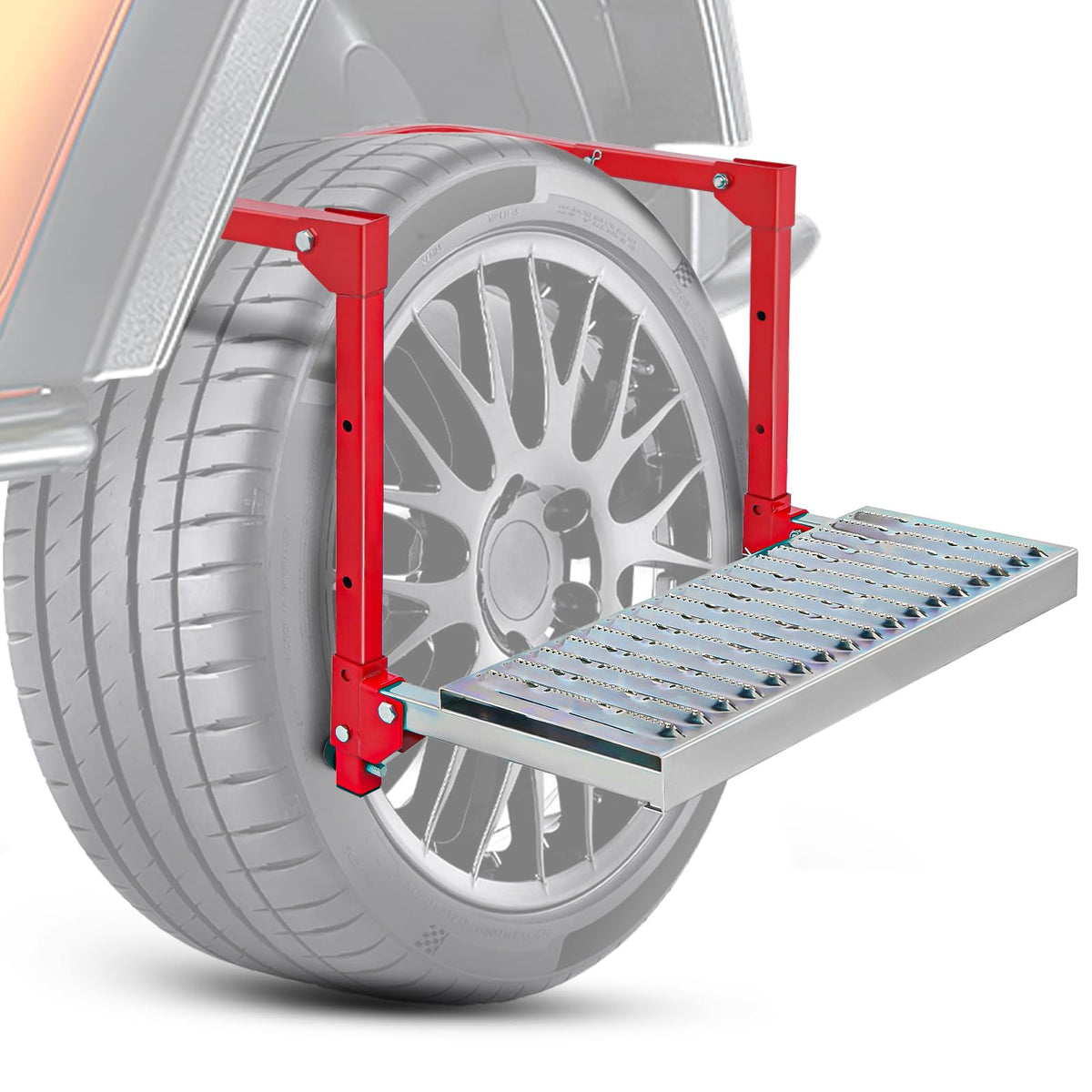 Nilight front view showing folded step for easy storage and portability