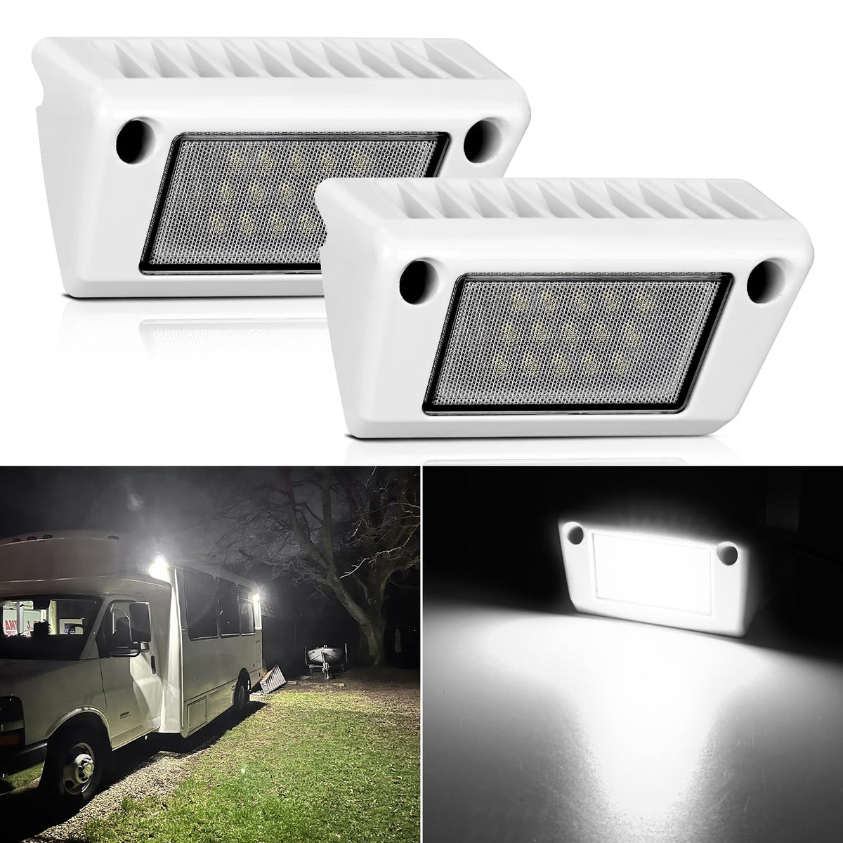 Nilight front view of 5-inch light showing compact flood lens and durable housing benefit
